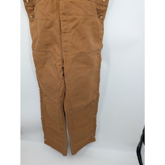 Carhartt Canvas Reinforced Knee Overall Bibs Men 42 X 32 EUC Outdoor Ranch Chore - Picture 4 of 5